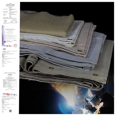 Cobertor de Solda Dupla Face de 17 Oz 16 Mil, Cobertor à Prova de Fogo para Proteção contra Altas Temperaturas
