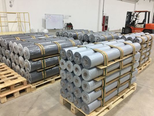 Cobertor de solda de tecido de fibra de vidro revestido com silicone à prova de fogo de dupla face com largura de 1 / 1,2 / 1,5 metros e comprimento do rolo de 50 m / 100 m