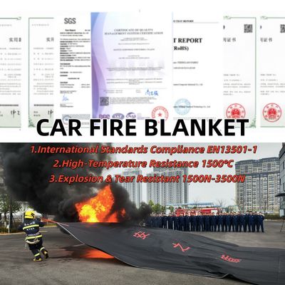 Cobertura de incêndio para veículos eléctricos cinza com privação de oxigénio para proteção contra incêndio com bateria de íons de lítio