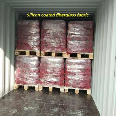Tecido de fibra de vidro revestido de silicone de cor cinzenta com 1 / 1,2 / 1,5 metros de largura e 50 m / 100 m de comprimento de rolo
