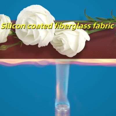 Tecido de fibra de vidro revestido de silicone de dois lados com excelente isolamento e propriedades de condução térmica