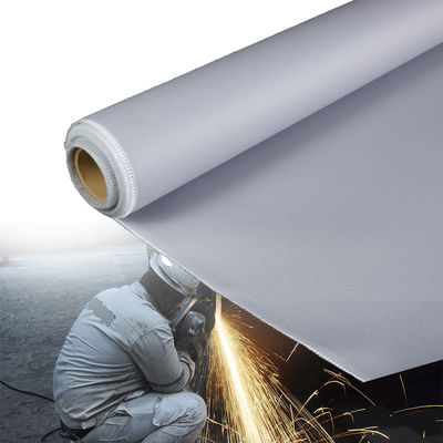 Double-Sided Waterproof PU Coated Fiberglass Fabric 460 g/sqm 0.41 mm Heat Insulation Jacket Material