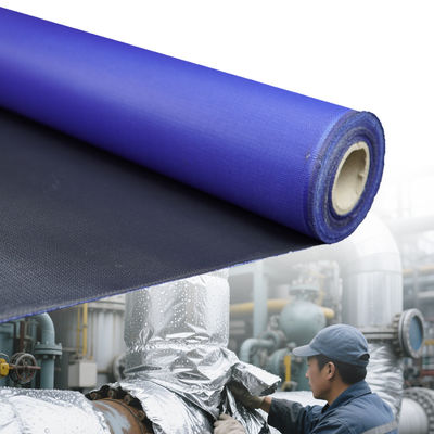 Double Sided Fire Retardant Silicone Coated Fiberglass Fabric with Temperature Resistance -50°C to 500°C and 400 g/sqm Weight