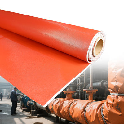 Silicone Coated Fiberglass Fabric with 260℃ Heat Resistance 400 g/sqm Weight and 0.3 mm Thickness for Thermal Insulation
