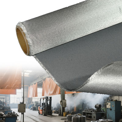 Grey Color Double Sided Silicone Coated Fiberglass Fabric with Temperature Resistance -50C to 500C and 1 / 1.2 / 1.5 meter Width