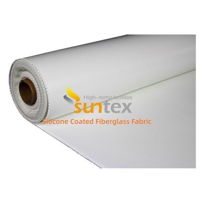 Weatherproof Water Repellent Silicone Coated Fiberglass Fabric with 50 m / 100 m Roll Length for Thermal Insulation