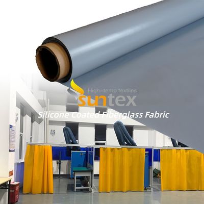 Temperature Resistant Silicone Coated Fiberglass Fabric with 400 g/sqm Weight and 0.3 mm Thickness