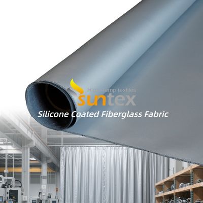 Fireproof Silicone Coated Fiberglass Fabric with Water Repellent and Corrosion Resistant Properties in 50 m / 100 m Roll Length