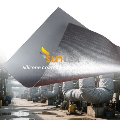 Silicone Coated Fiberglass Fabric with Temperature Resistance -50C to 500C, 400 g/sqm Weight, and 0.3 mm Thickness