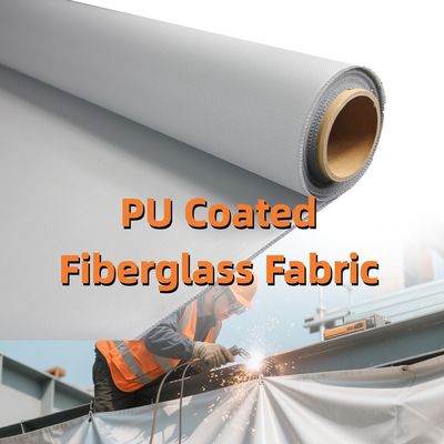 Fireproof PU Coated Fiberglass Fabric with 1800°C Temperature Resistance M0 Fire Resistance and 1m to 1.55m Width