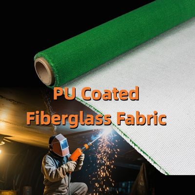 PU Coated Fiberglass Fabric with 460 g/sqm Weight 0.41 mm Thickness and M0 Fire Resistance