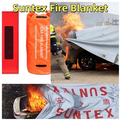 Suntex Fire Pit Mat com cobertura de 60 minutos e mitigação da explosão para privação de oxigênio em incêndios de carros elétricos