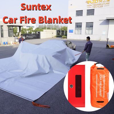 Suntex EV Car Fire Blanket com 2,3-2,7 cm3/(cm2·s) Resistência ao ar e 550°C/1000°C Resistência térmica em cinza