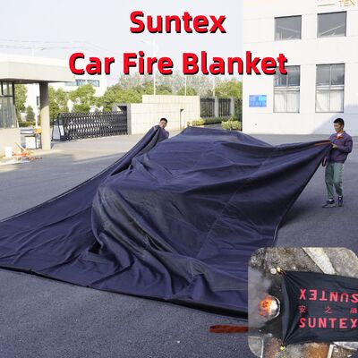 Suntex Car Fire Blanket with Easy Deployment and Two-Person Operation in Convenient Storage Holdall