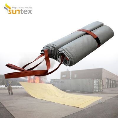 Large Gray Fire Pit Mat with 550℃/1000℃ Thermal Resistance for Outdoor Fire Protection