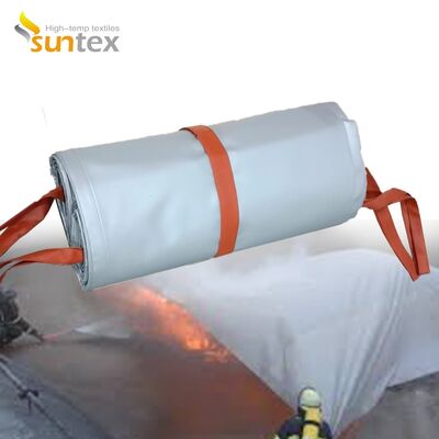 Extra Large Grey EV Fire Blanket com resistência térmica de 550°C/1000°C para Fire Pit Mat
