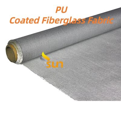 460 g/sqm PU Coated Fiberglass Fabric with 0.41 mm Thickness and 1800°C Temperature Resistance for Fireproof Applications