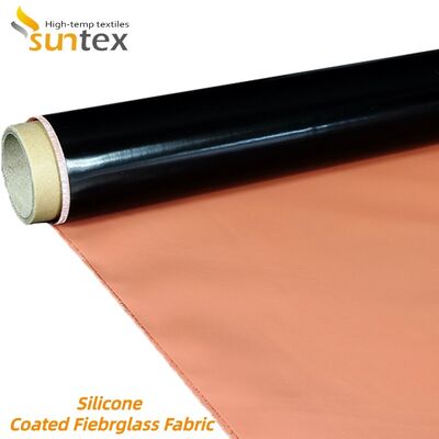 Fireproof Waterproof Silicone Coated Fiberglass Fabric 850g/m2 for High Temperature Resistance