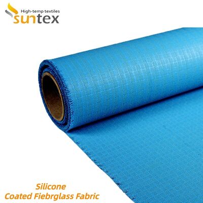 Fireproof Silicone Coated Fiberglass Fabric with High Temperature Resistance (-70~260℃) and Chemical Corrosion Protection