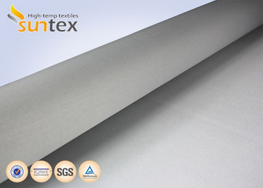 1 da tela revestida da fibra de vidro do plutônio do lado 0.65mm cinza de prata para cortinas à prova de fogo gerais de solda