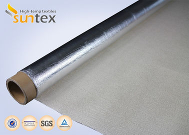 Calor revestido de alumínio 0.4mm reflexivos 550C da isolação da tela da fibra de vidro de SUNTEX