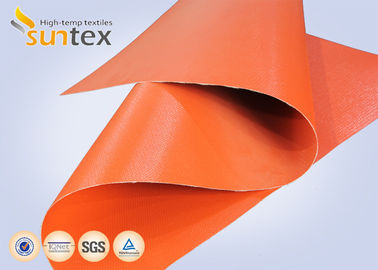 Tecido de fibra de vidro revestido de silicone, resistente a altas temperaturas, resistente a incêndios, para metalurgia