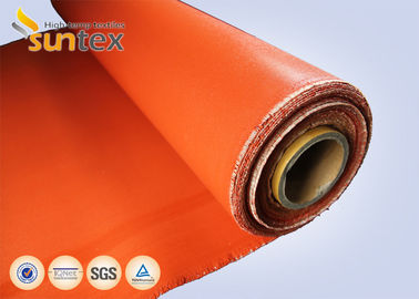 pano vermelho do silicone de 0.8mm revestido com o silicone para a barreira protetora E 180 do fogo