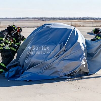 Cobertor Compacto de Emergência para Incêndio em Carros com Resistência Térmica de 550℃/1000℃ e Privação de Oxigênio para Supressão de Incêndios