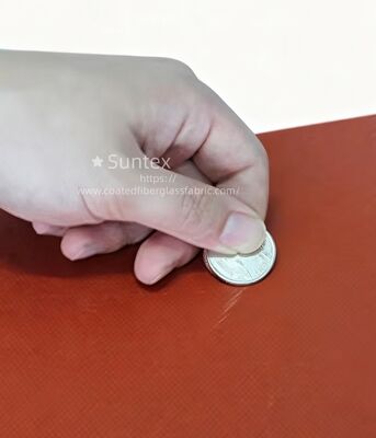 Tecido de fibra de vidro revestido com borracha de silicone de dupla face - à prova de fogo e tecido de fibra de vidro de alta sílica de 850g/m2