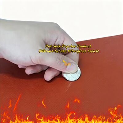 Resistente a incêndio Resistente a altas temperaturas (-70~260°C) Resistente à água Tecido revestido com fibra de vidro de silicone Tecido de fibra de vidro de alta silicose