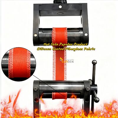 Tecido de fibra de vidro revestido com silicone à prova de fogo personalizado por atacado 850g/m2, resistente ao calor