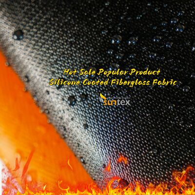 Tecido de fibra de vidro revestido com silicone 850g/m2, resistente a altas temperaturas e livre de álcalis, para isolamento térmico