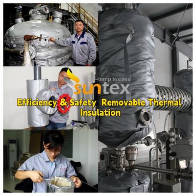 Tecido de fibra de vidro resistente a temperaturas de 1000°C para casacos isoladores removíveis resistentes à água e óleo