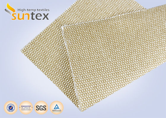 Pano de fibra de vidro e sílica resistente à abrasão e produtos químicos para trabalho em alta temperatura