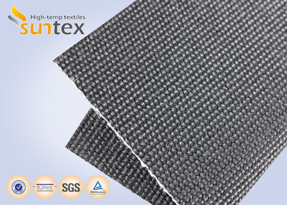 Tela de fibra de vidro reforçada de aço inoxidável com duplo revestimento de grafite PU, 880C de alta temperatura para cortina de barreira contra incêndio