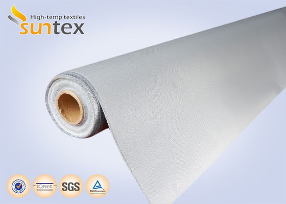 Tecido de fibra de vidro PU impermeável, resistente ao fogo, de alta resistência, para múltiplas utilizações de protecção térmica