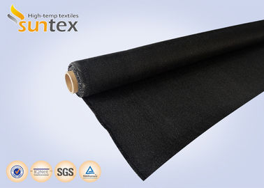 A distribuição de ar canaliza o fogo preto de 0.21mm - revestimento retardador dos lados do poliuretano 2 de Rolls da fibra de vidro da tela