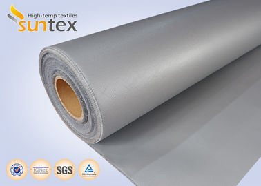 Grey Thermal Fireproof Silicone Rubber Coated Fiberglass Cloth Insulating Heat Resistant Silicone Fiberglass Fabric