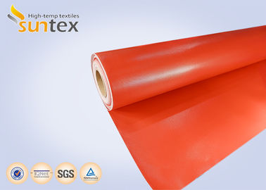 Resistência ao calor Tecido de fibra de vidro revestido de silicone com resistência à temperatura de -50°C a 500°C, 400 g/m2 Peso e espessura de 0,3 mm
