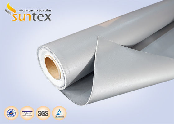 Durable Silicone Coated Fiberglass Fabric E-Glass High Temperature Resistance Silicone Fiberglass