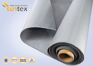 36 onças. Grey Silicone Coated Fiberglass Fabric de prata para coberturas isolantes removíveis à prova de fogo