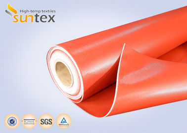 Pano revestido da fibra de vidro do silicone vermelho de 32 onças para os escudos térmicos