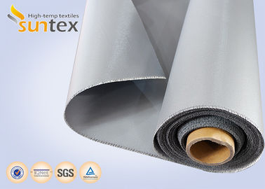 Fogo da fibra de vidro do cinza de prata - a borracha resistente do silicone da cobertura da soldadura coloriu o pano da fibra de vidro