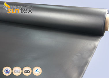 tela revestida da fibra de vidro do canal flexível de 0.4mm revestida com o preto da borracha do neopreno
