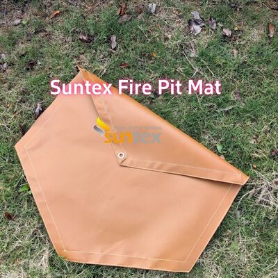 Double Sided 550°C Heat Resistant Fire Pit Mat with Customizable Size for Deck and Patio Protection