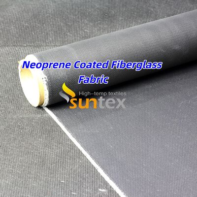 Resistente a altas temperaturas Resistente a produtos químicos Retardante de chama Tecido revestido de fibra de vidro revestido de neopreno para aplicações industriais