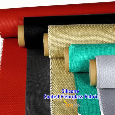 Tecido de Fibra de Vidro Revestido de Silicone Resistente a Altas Temperaturas, à Prova de Fogo e Antirrasgo para Aplicações Industriais