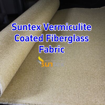 750℃ Temperature Resistance Vermiculite Coated Fiberglass Fabric with 1070gsm Heavy Weight and Excellent Abrasion Resistance