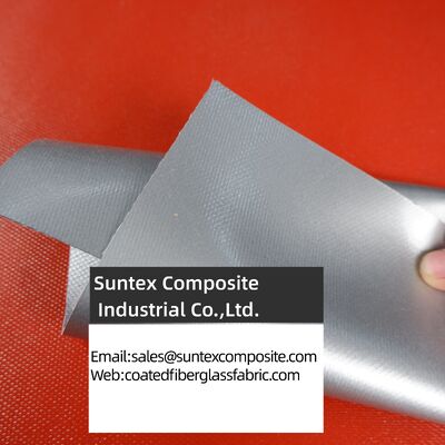 560g/sqm Weight 0.42mm Thickness Two Side Silicone Rubber Coated Fiberglass Fabric for Fireproof Applications