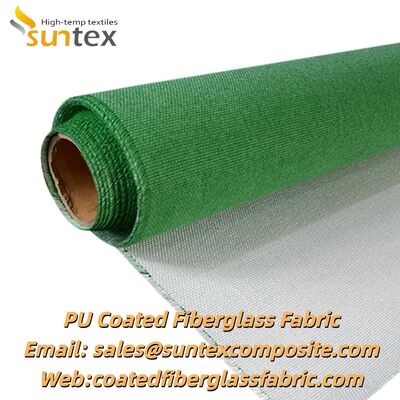 Tecido de fibra de vidro revestido em PU, impermeável, anti-estático, ignífugo e resistente ao fogo, para cobertores de solda e tecidos à prova de fogo